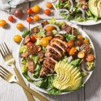 Grilled BBQ Chicken BLT Salad (Whole30, Paleo)
