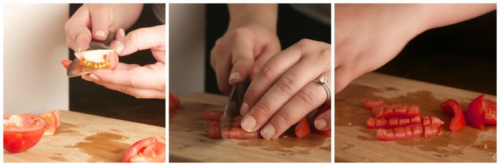 Chopping Tomatoes, Pico de Gallo Prep