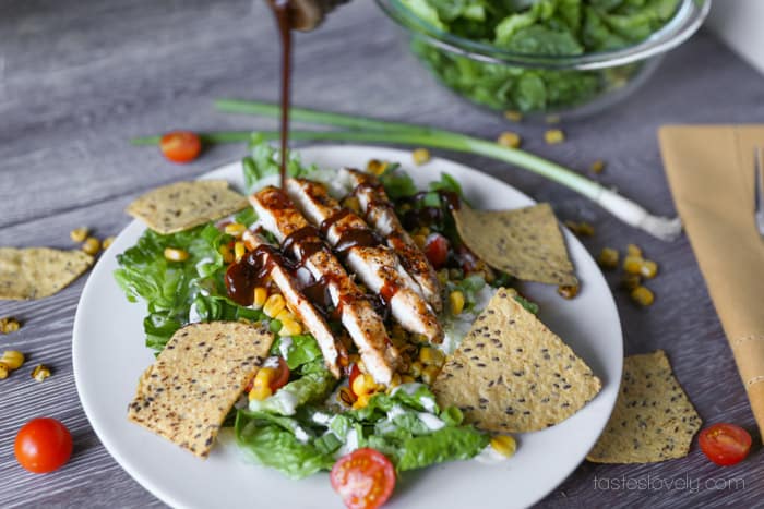 BBQ Chicken Chopped Salad Recipe | Tastes Lovely
