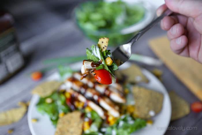 BBQ Chicken Chopped Salad Recipe | Tastes Lovely