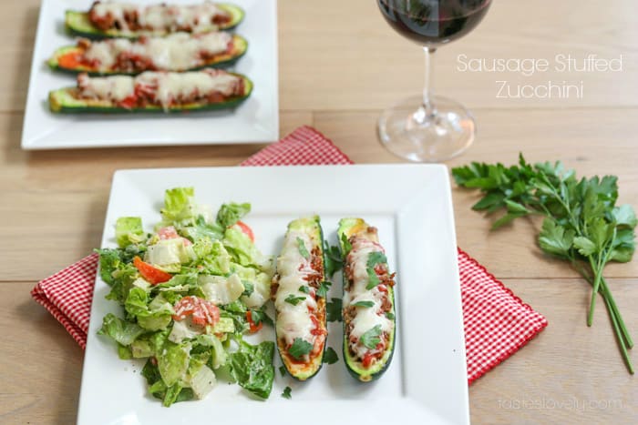 Sausage Stuffed Zucchini