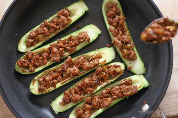 Sausage Stuffed Zucchini