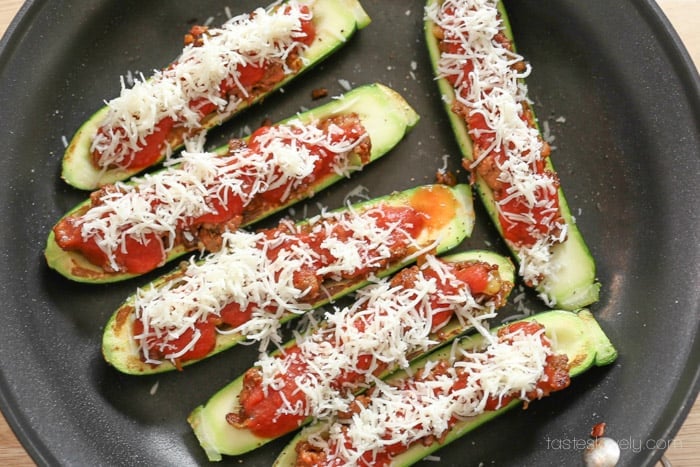 Sausage Stuffed Zucchini