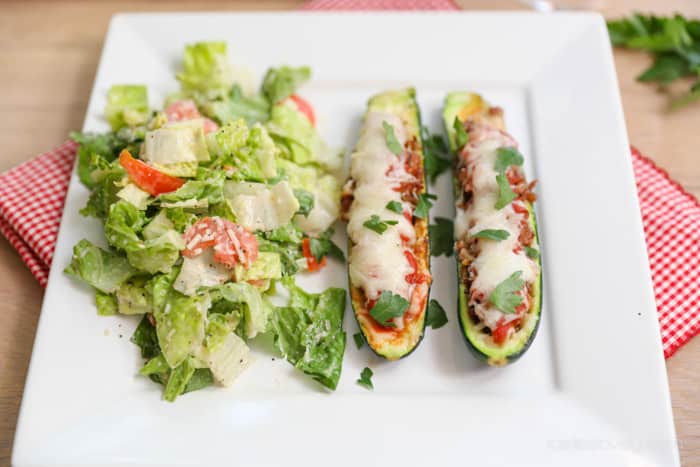 Sausage Stuffed Zucchini