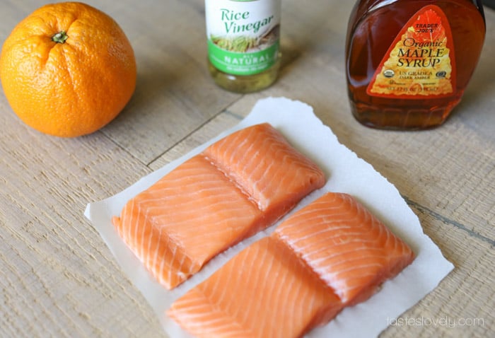 Grilled Salmon with Orange Maple Glaze