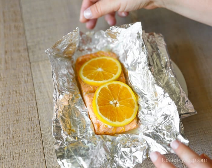 Grilled Salmon with Orange Maple Glaze