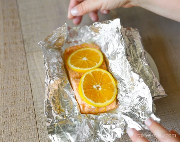 Grilled Salmon with Orange Maple Glaze