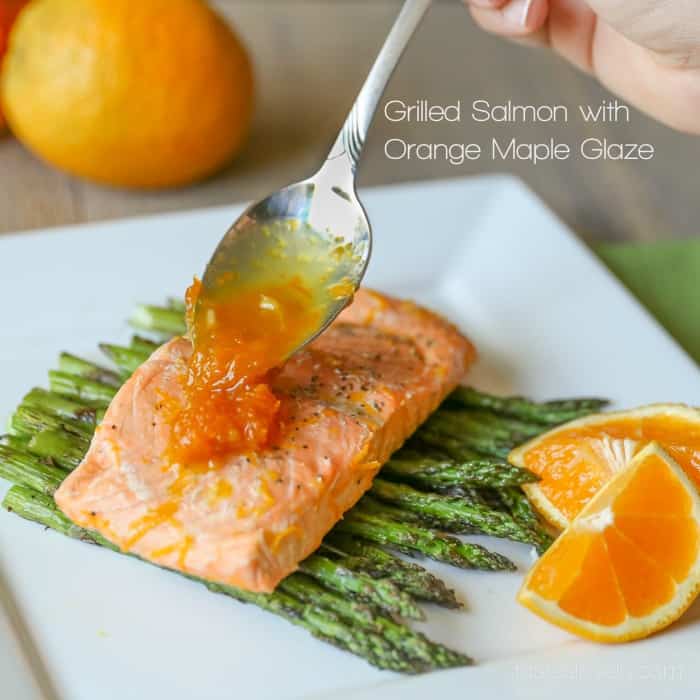 Grilled Salmon with Orange Maple Glaze