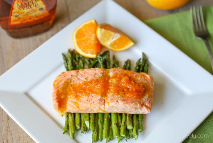 Grilled Salmon with Orange Maple Glaze