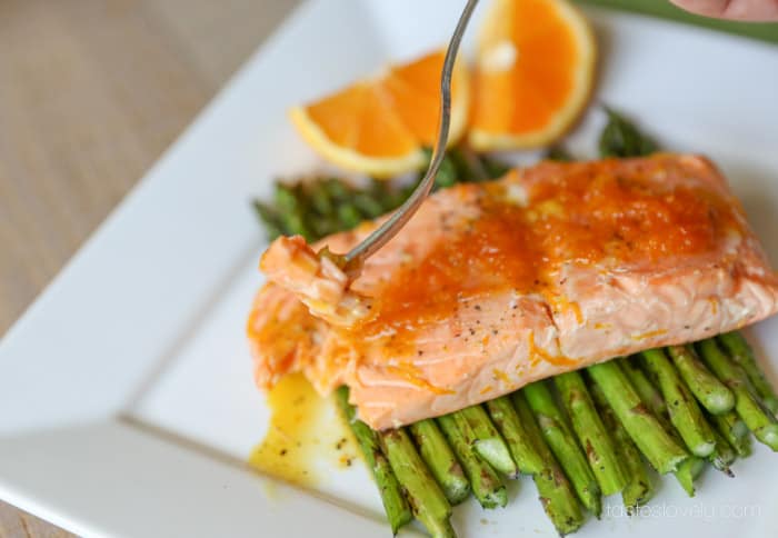 Grilled Salmon with Orange Maple Glaze