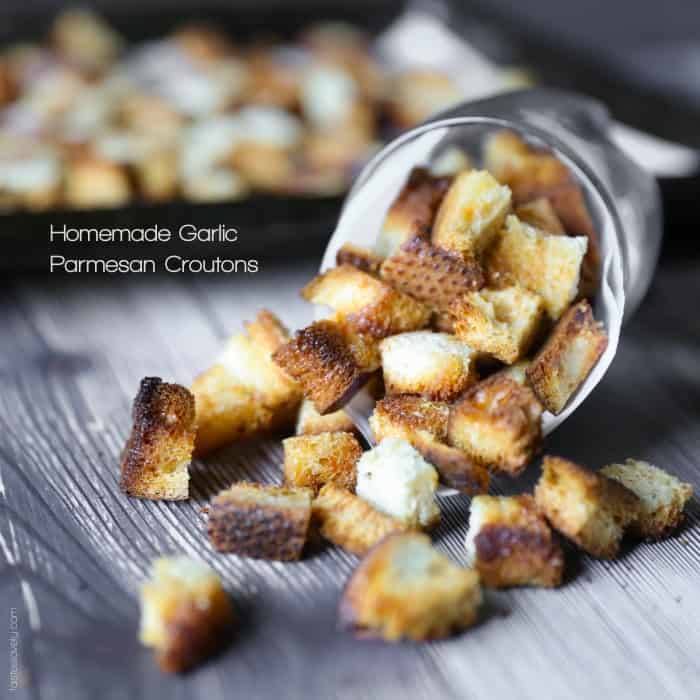 Garlic Parmesan Homemade Croutons