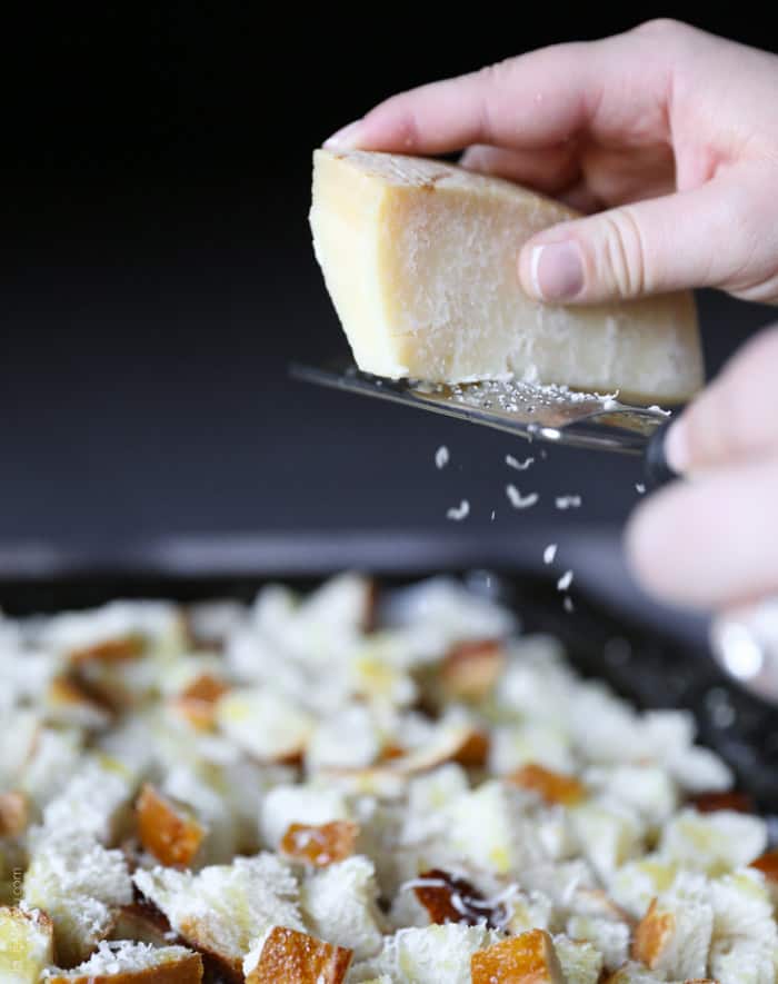 Garlic Parmesan Homemade Croutons