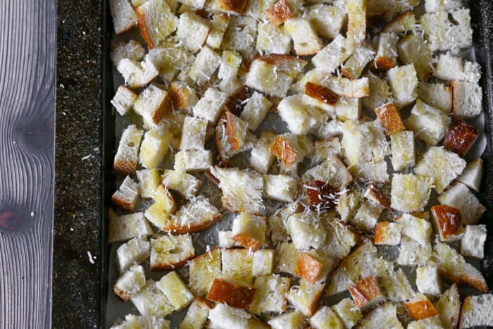 Garlic Parmesan Homemade Croutons