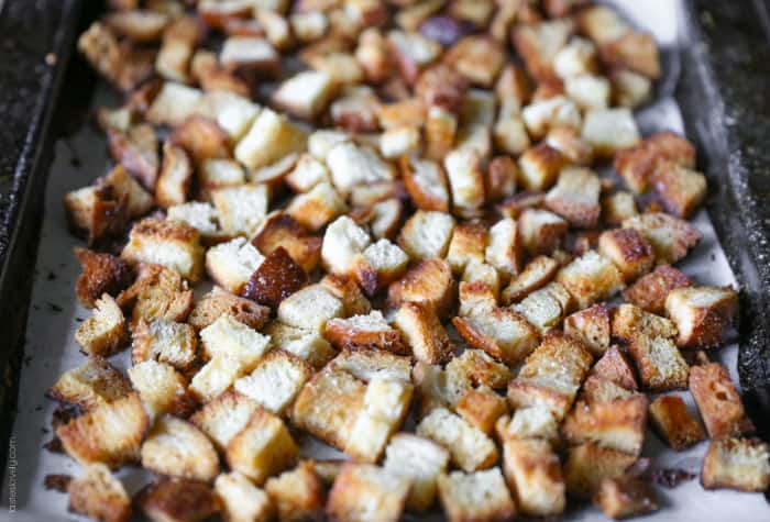 Garlic Parmesan Homemade Croutons