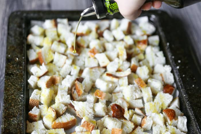 Garlic Parmesan Homemade Croutons