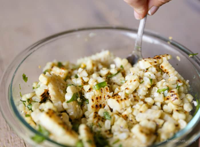 Mexican Charred Corn Salad | tasteslovely.com