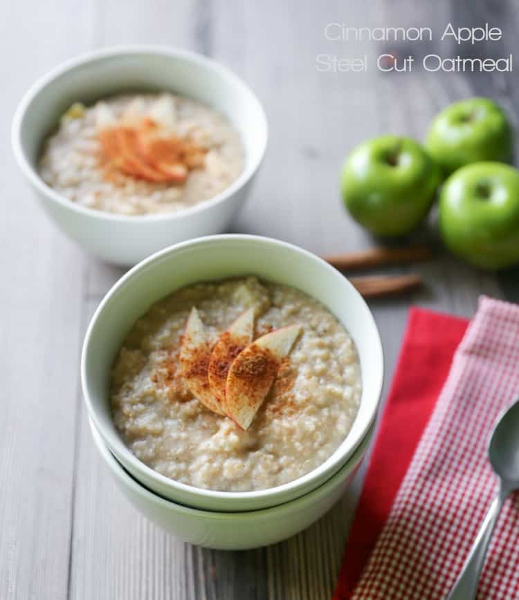 Cinnamon Apple Steel Cut Oatmeal