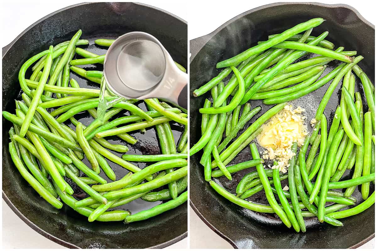 how to make garlicky green beans side by side photo