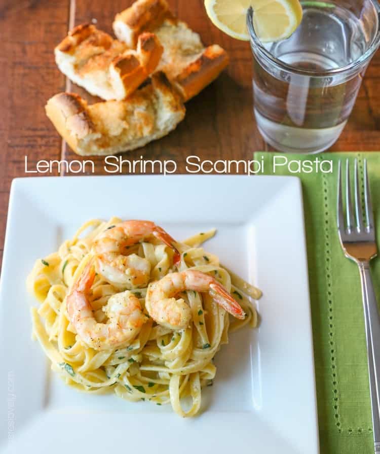 Lemon Shrimp Scampi Pasta