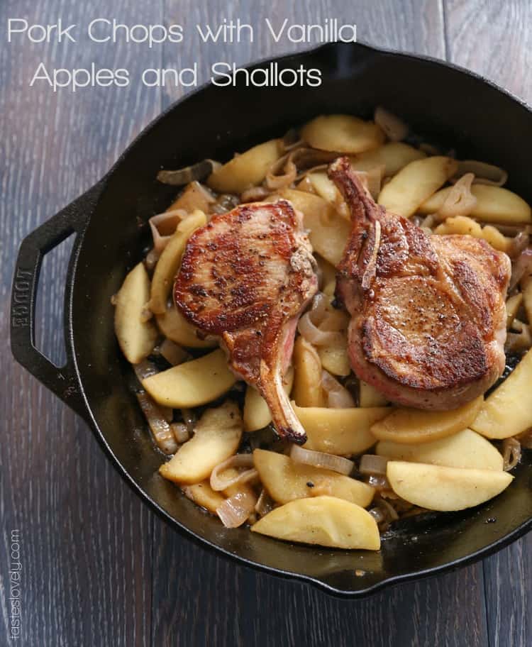 Pork Chops with Vanilla Apples and Shallots