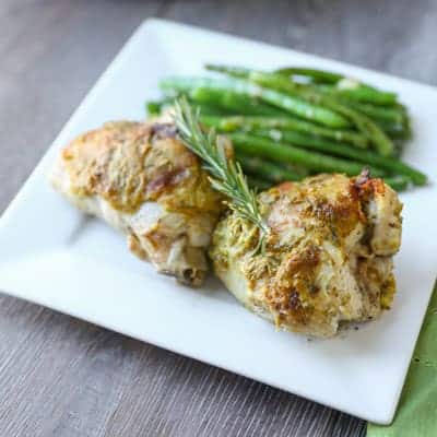 Rosemary Mustard Skillet Chicken | tasteslovely.com