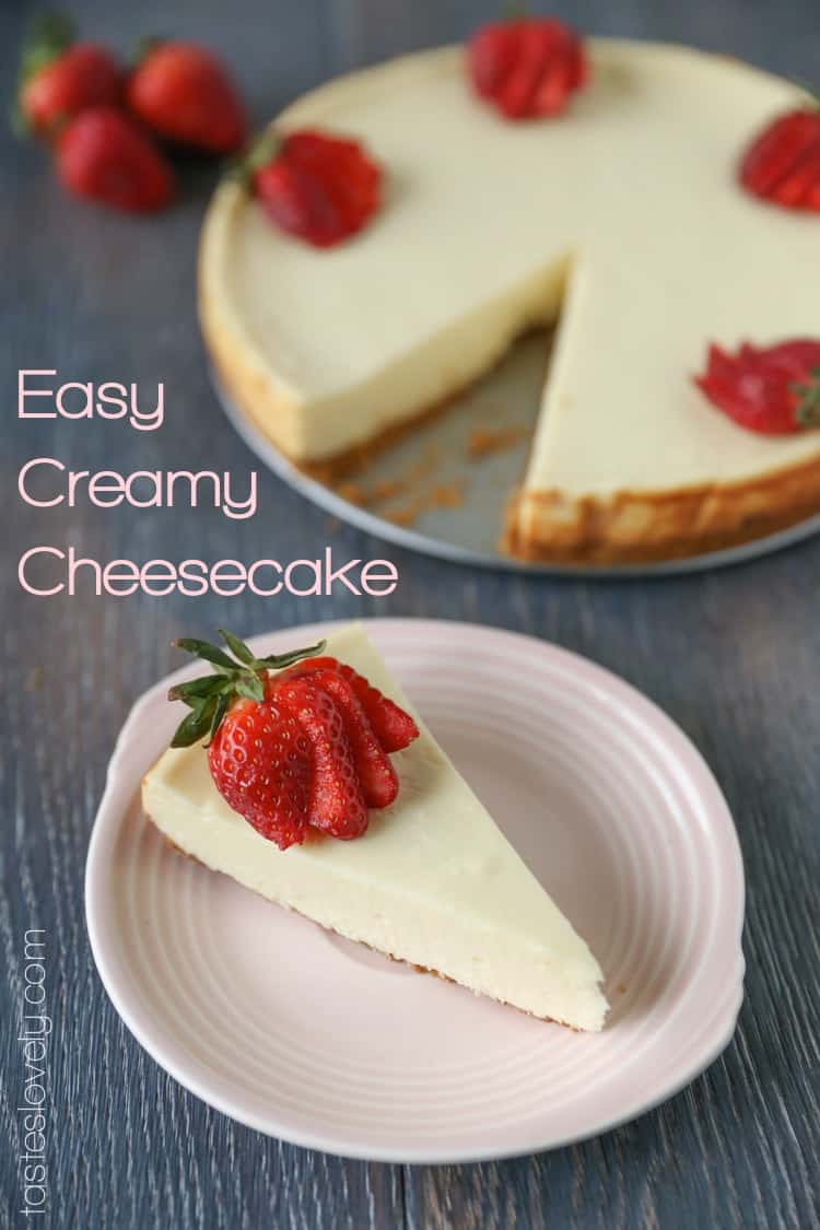 The easiest, ultra creamy cheesecake. It will not crack while baking!