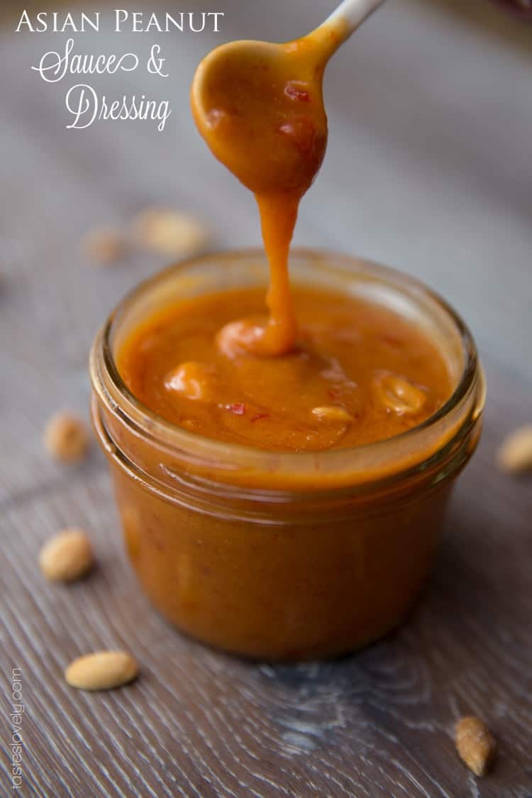 Easy Asian Peanut Sauce and Salad Dressing, only 2 ingredients!