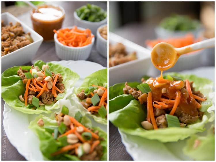 Healthy Asian Turkey Lettuce Wraps