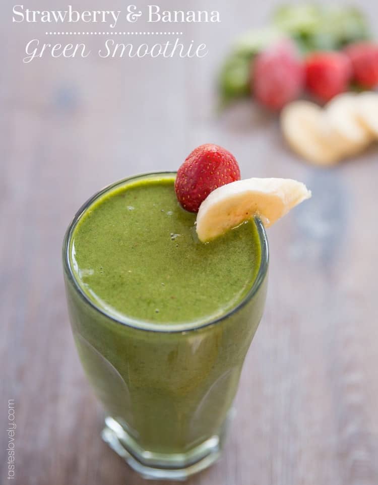 Strawberry & Banana Green Smoothie