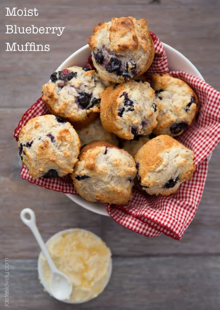 Ultra moist blueberry muffins made with greek yogurt