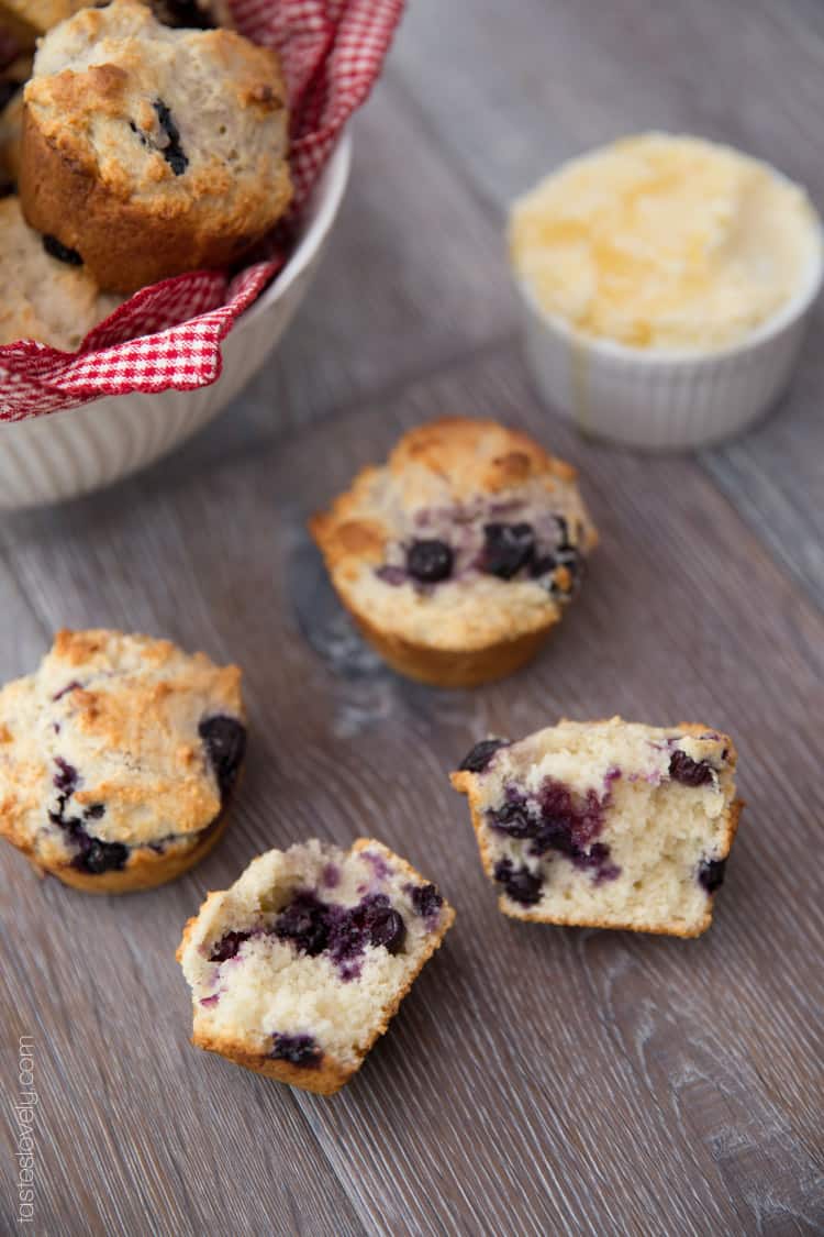 Ultra moist blueberry muffins made with greek yogurt