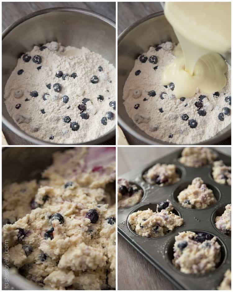 Ultra moist blueberry muffins made with greek yogurt