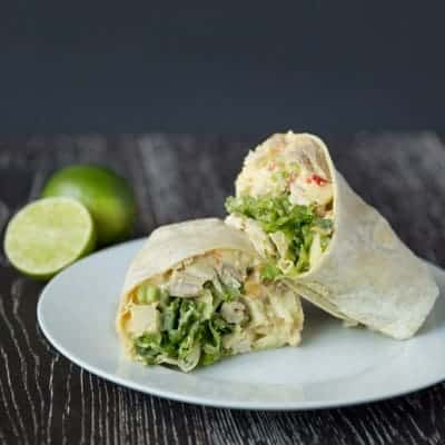 Curried chicken salad and apple wraps | tasteslovely.com