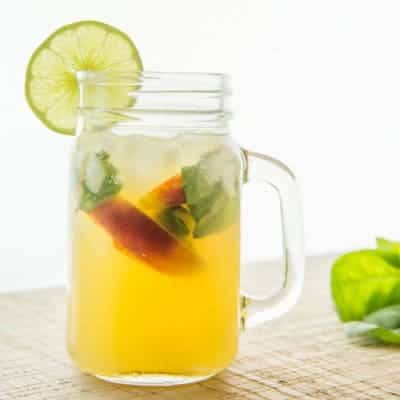 Peach Basil Sangria | tasteslovely.com