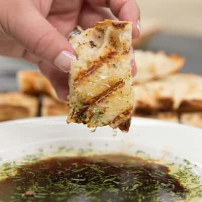Grilled Bread with Rosemary Dipping Oil | tasteslovely.com
