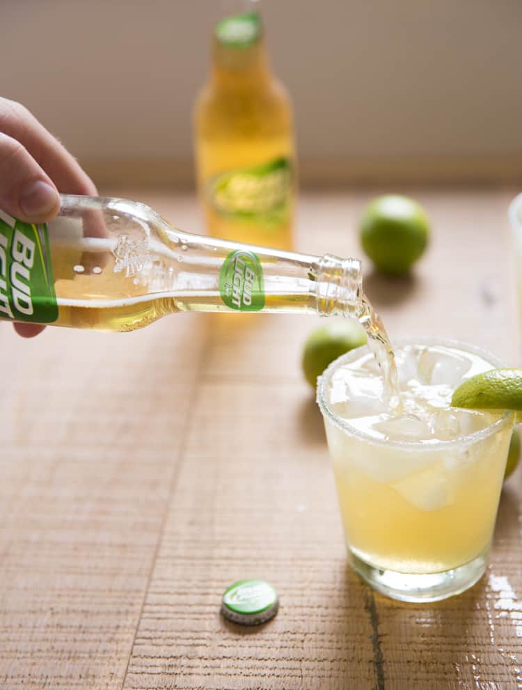 Beer Margaritas made with Bud Light Lime, one of the easiest and tastiest margaritas I've ever had!