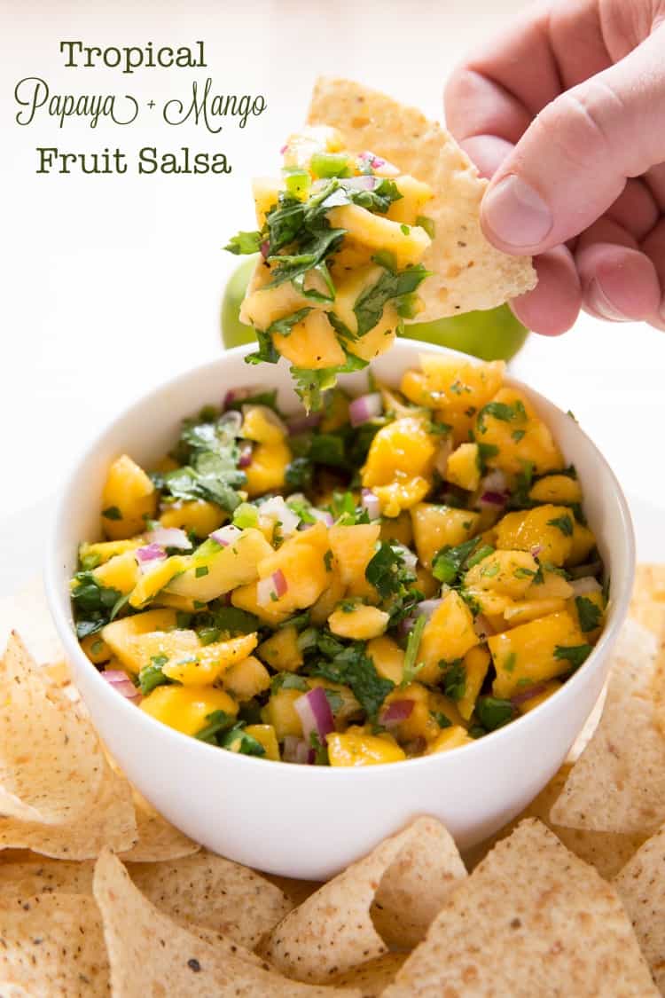 Tropical Mango Papaya Salsa Recipe | Tastes Lovely