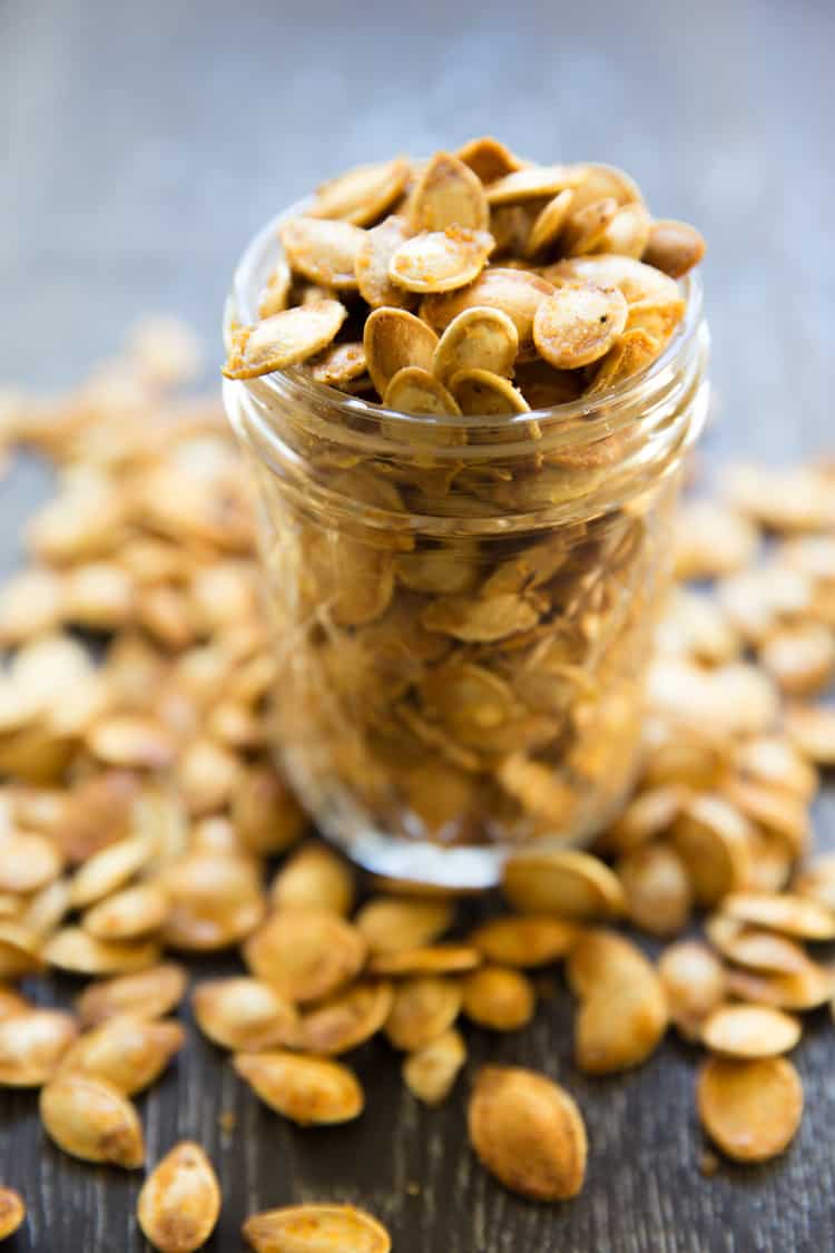 Roasted Spicy Seasoned Pumpkin Seeds