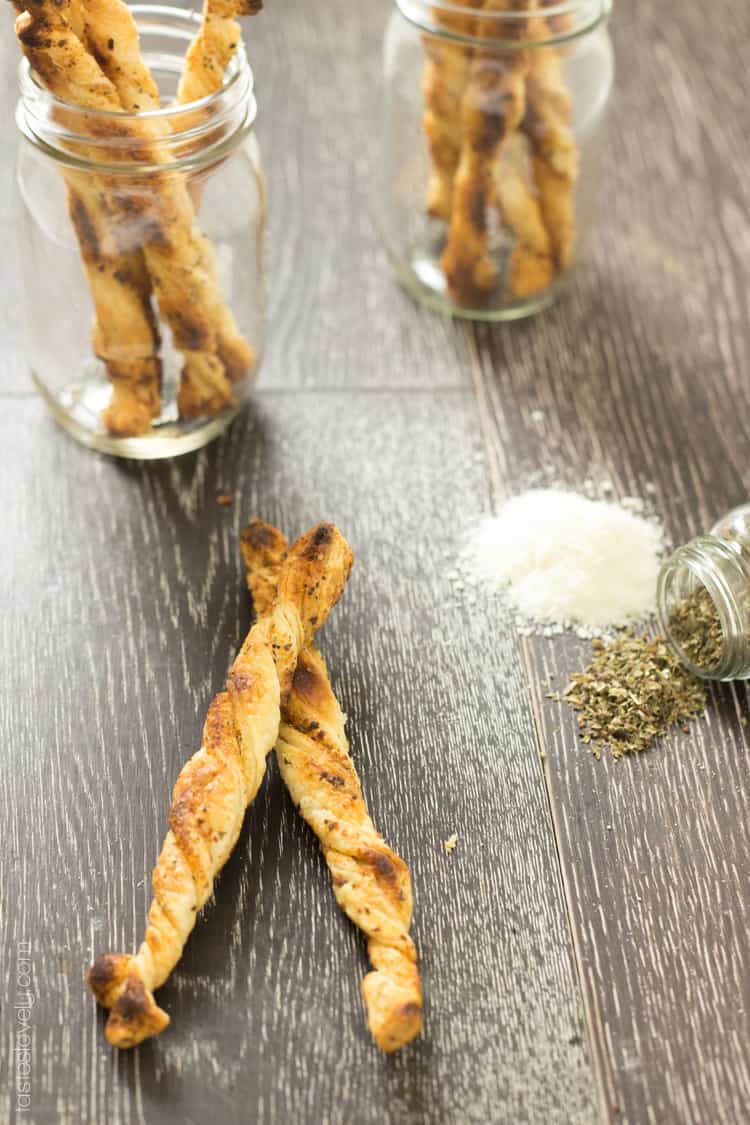 You must make these Herb and Cheese Puff Pastry Sticks! Easiest and tastiest appetizer ever!