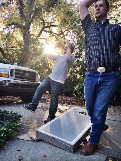 Playing Cornhole