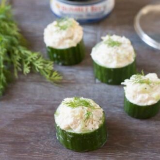 Tuna in Cucumber Cups - Tastes Lovely