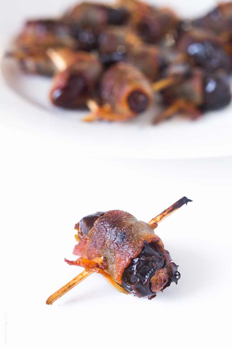 Bacon Wrapped Dates - an easy appetizer that everyone loves #glutenfree #paleo #whole30