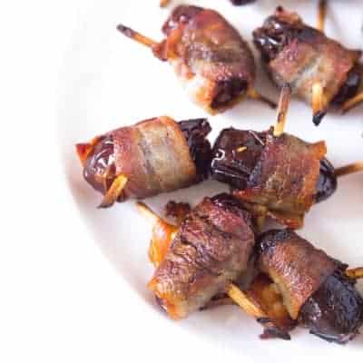 Bacon Wrapped Dates | tasteslovely.com