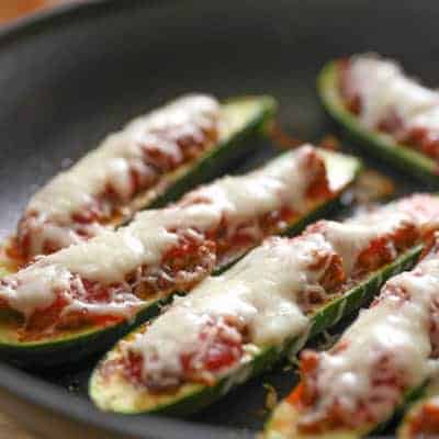 Sausage Stuffed Zucchini | tasteslovely.com