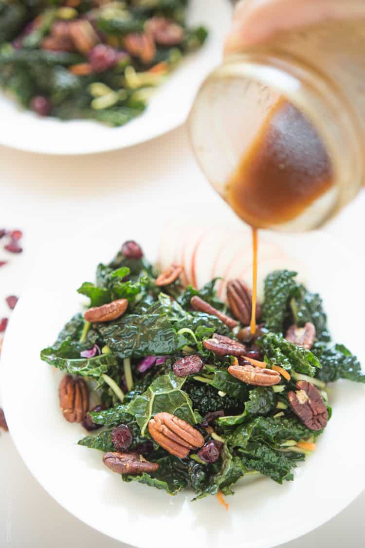 Winter Kale Salad with Apples and Pecans