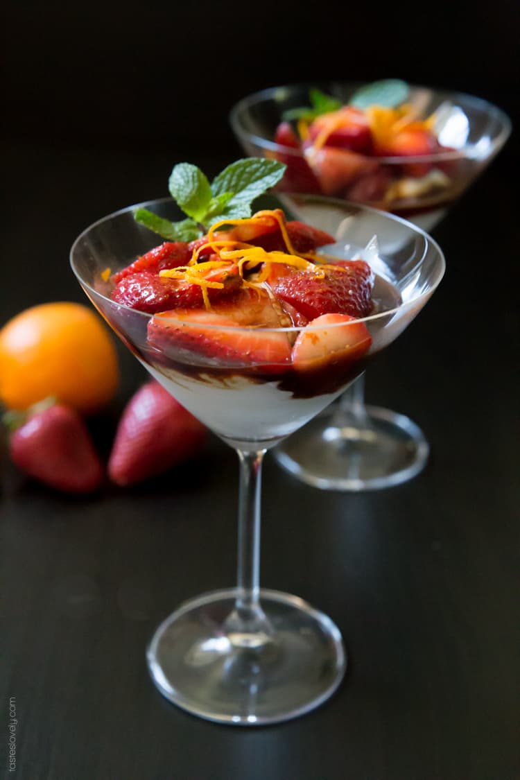 Orange Balsamic Strawberries with Coconut Whipped Cream - a sweet and sour dessert that is full of flavor yet still low in calories #paleo #glutenfree #vegan #healthy-2