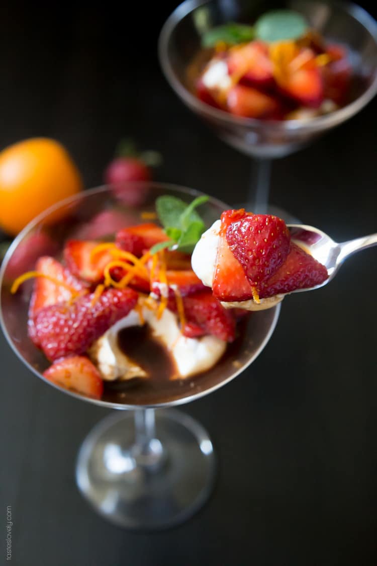 Orange Balsamic Strawberries with Coconut Whipped Cream - a sweet and sour dessert that is full of flavor yet still low in calories #paleo #glutenfree #vegan #healthy-3