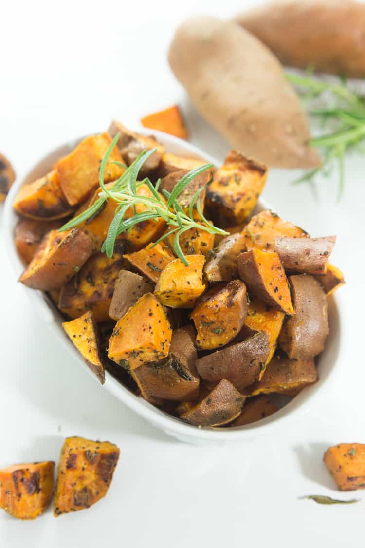 Rosemary Roasted Sweet Potatoes #paleo #whole30 #glutenfree #vegan-1