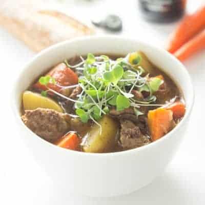 The BEST Slow Cooker Irish Guinness Beef Stew! | tasteslovely.com