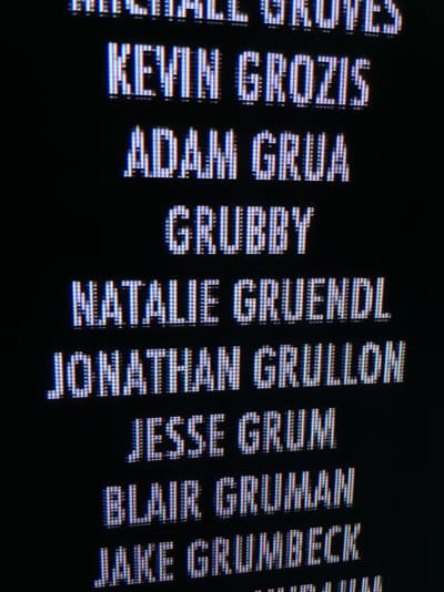 My name in the credits